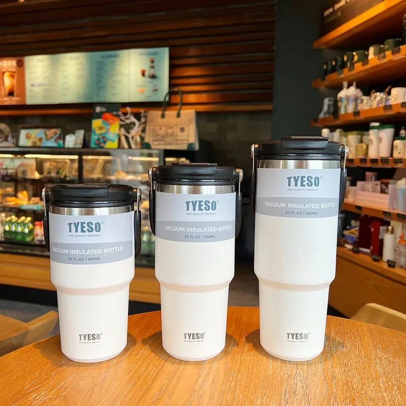 Tyeso Coffee Cup Thermos Bottle Stainless Steel Double-Layer Insulation Cold and Hot Travel Mug Vacuum Flask Car Water Bottle