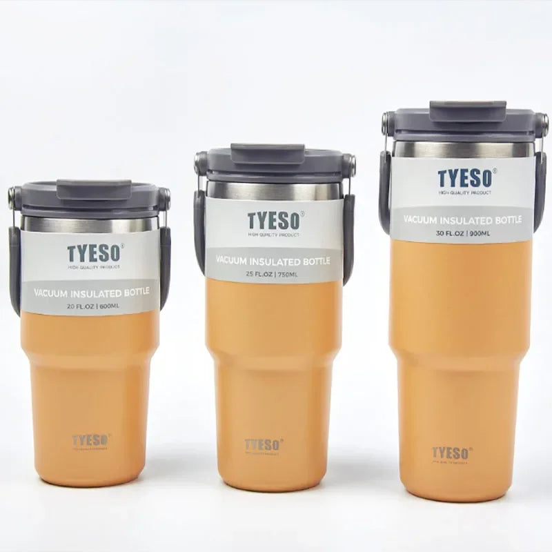 Tyeso Coffee Cup Thermos Bottle Stainless Steel Double-Layer Insulation Cold and Hot Travel Mug Vacuum Flask Car Water Bottle